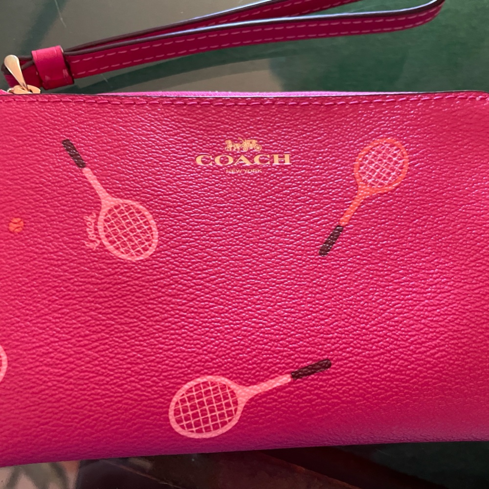 Brand new coach wallet with carry strap